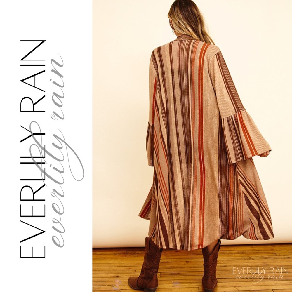 Pretty Ruffle Sleeve Duster Cardigan - Picture 8 of 12